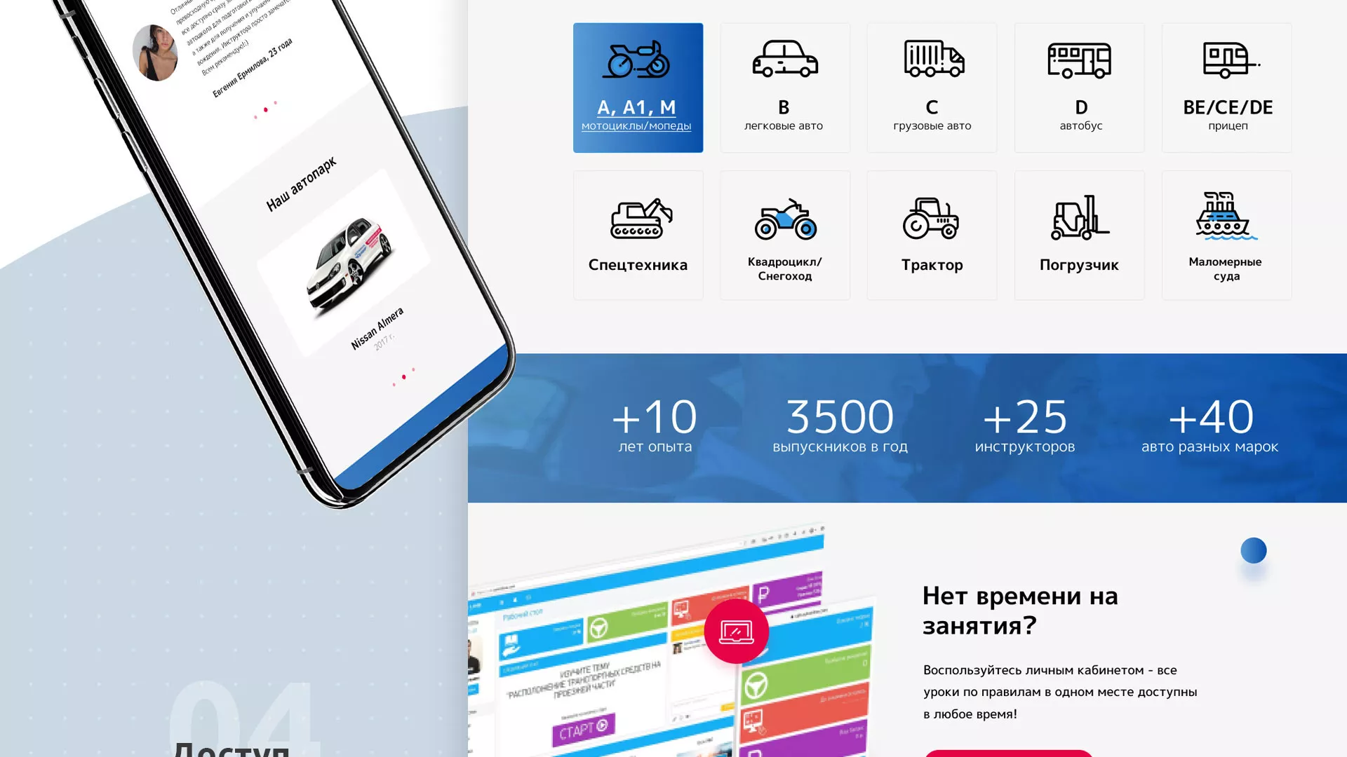 Разработка сайта автошколы «Орлан» в Симе