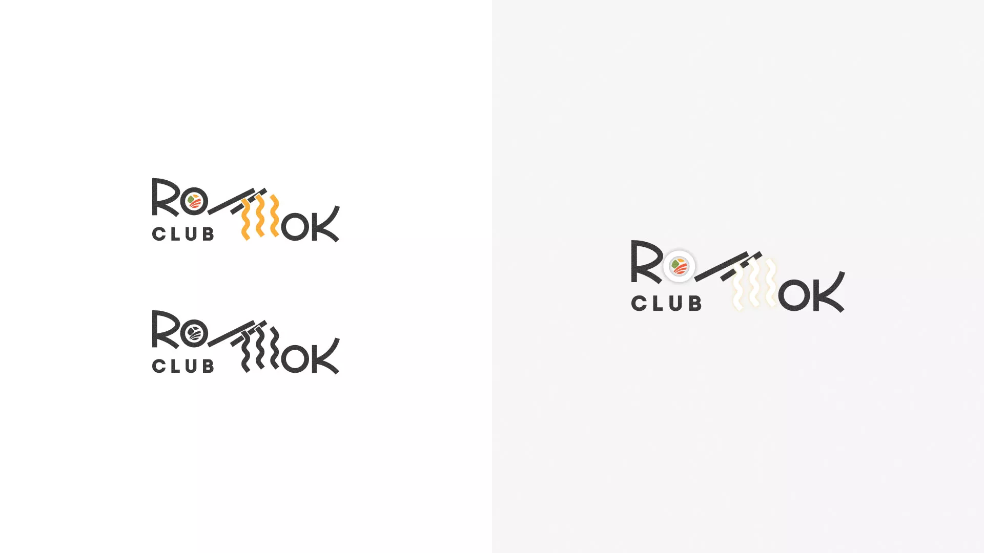 Создание логотипа суши-бара «Roll Wok Club» в Симе