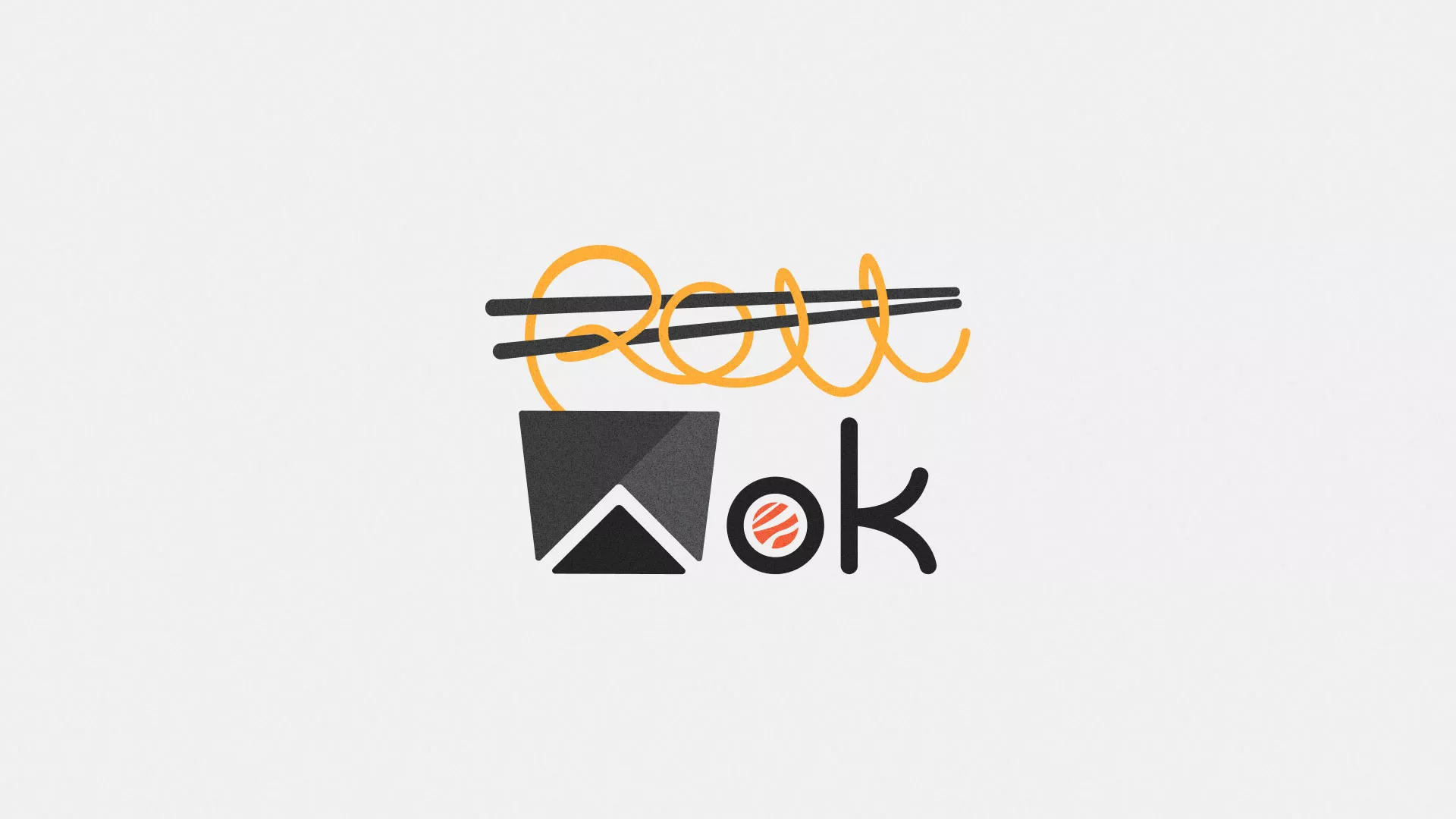 Разработка логотипа в Симе для суши-бара «Roll Wok Club» Разработка логотипа в Симе для суши-бара «Roll Wok Club»